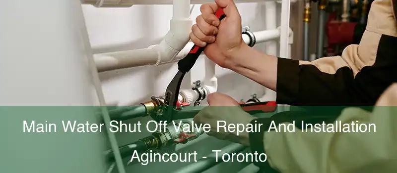 Main Water Shut Off Valve Repair And Installation Agincourt - Toronto